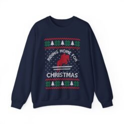 🐎🎄 Riding Home for Christmas Unisex Sweatshirt – Hooves, Holidays & Ugly Sweater Vibes