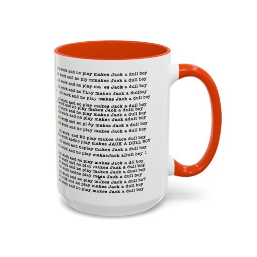 ☕ All Work and No Play Color Accent Mug – A Sip of Madness - Image 78