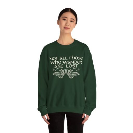 🌿 Not All Those Who Wander Are Lost Unisex Sweatshirt – Wander with Purpose - Image 4
