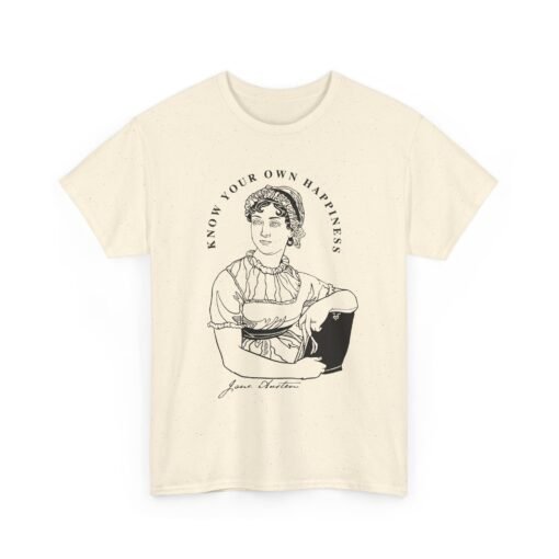 📖🌿 Jane Austen “Know Your Own Happiness” Unisex T-Shirt – Timeless Wisdom, Everyday Style - Image 15