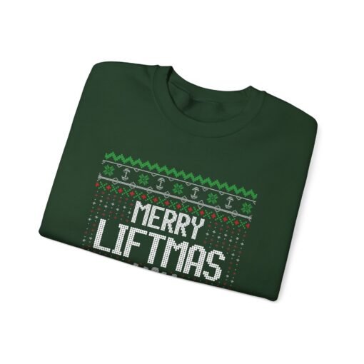 💪🎄 Merry Liftmas Unisex Sweatshirt – Flex Those Festive Gains - Image 3