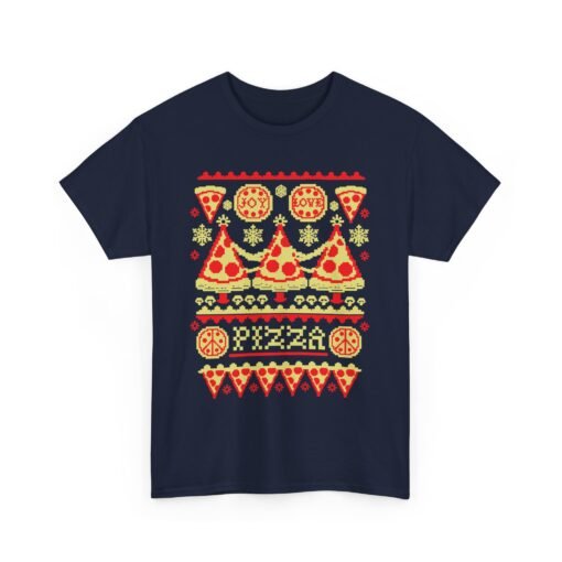 🍕🎄 Pizza Party Ugly Christmas Sweater T-Shirt – Extra Cheese, Please! - Image 20