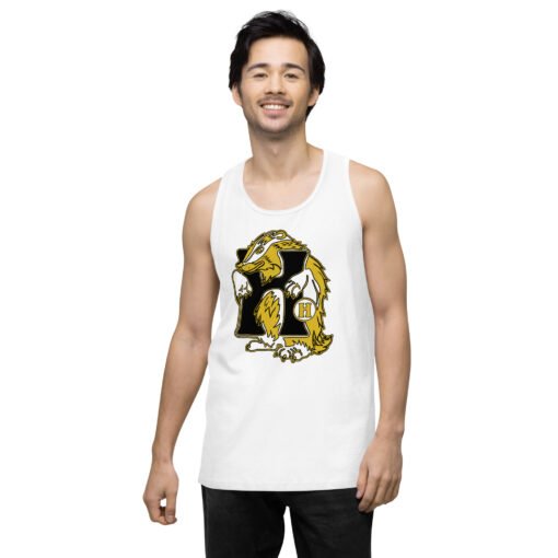 🦡💛 House of Badger Men’s Premium Tank Top – Strength, Loyalty, and Laid-Back Style - Image 8