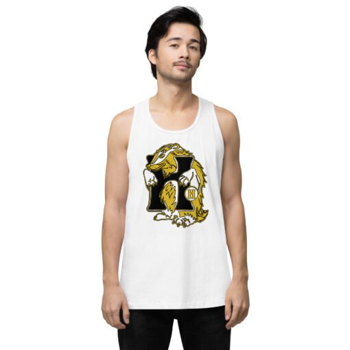 🦡💛 House of Badger Men’s Premium Tank Top – Strength, Loyalty, and Laid-Back Style - Image 2