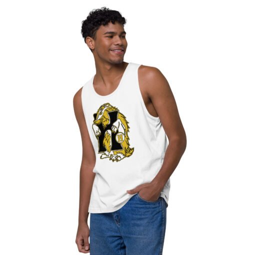 🦡💛 House of Badger Men’s Premium Tank Top – Strength, Loyalty, and Laid-Back Style - Image 5
