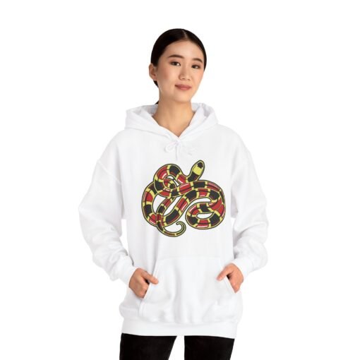Curled Coral Snake Unisex Hoodie – Bold & Venomous Style - Image 3