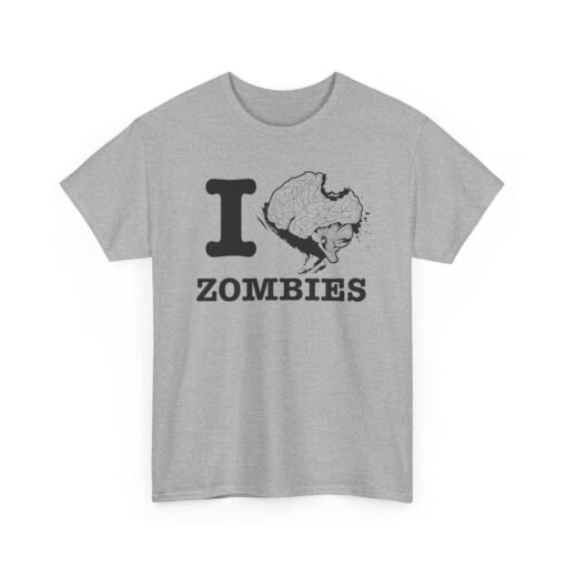 🧠❤️‍🔥 I Love Zombies Unisex T-Shirt – Brains Are the Way to the Heart - Image 13