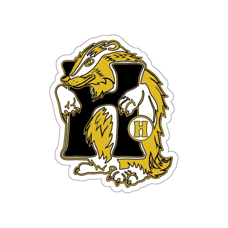 🦡💛 House of Badger Outdoor Sticker – Stick with Loyalty