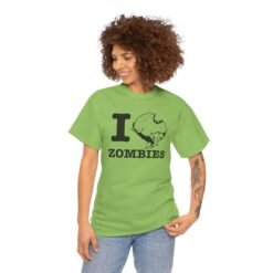 Alternative view of 🧠❤️🔥 I Love Zombies Unisex T-Shirt – Brains Are the Way to the Heart