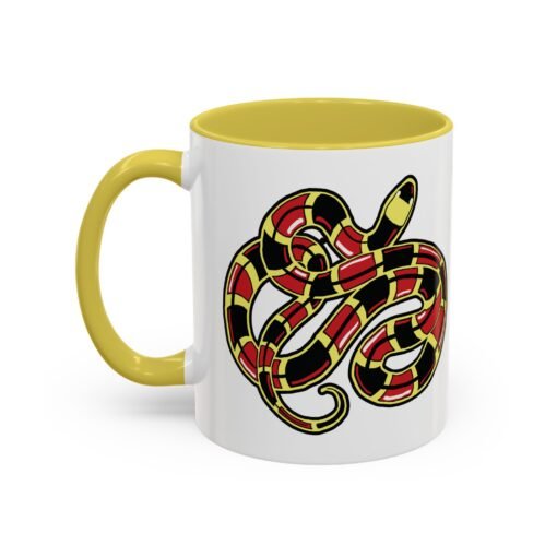 Curled Coral Snake Color Accent Mug – Bold & Wild - Image 28