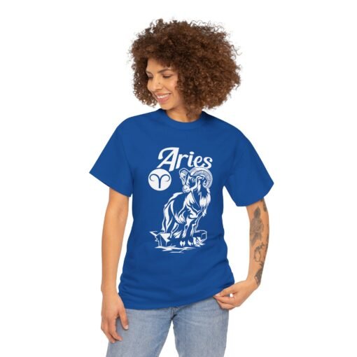 Aries Unisex T-Shirt – Bold Zodiac Energy - Image 4