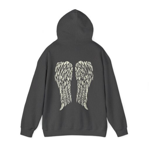 Gothic Angel Wings Unisex Hoodie – Dark & Divine - Image 8