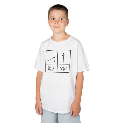 Acute Angle / A Cute Angel Kids T-Shirt – Smart & Silly Fun - Image 3