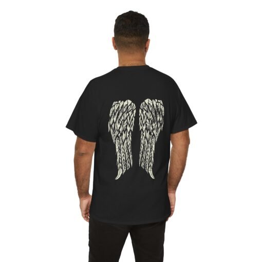 🖤👼 Gothic Angel Wings Unisex T-Shirt – Dark Grace from Behind - Image 2