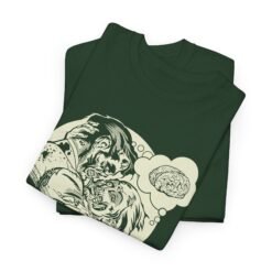Alternative view of 🧠💀 Zombie Love Unisex T-Shirt – Romance With a Side of Brains