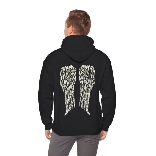 Gothic Angel Wings Unisex Hoodie – Dark & Divine - Image 4