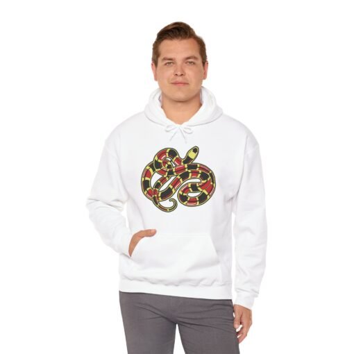 Curled Coral Snake Unisex Hoodie – Bold & Venomous Style - Image 7