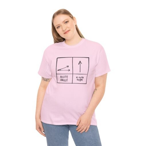 Acute Angle / A Cute Angel Unisex T-Shirt – Geeky Pun Perfection - Image 3