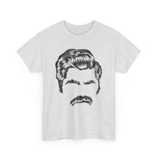 Ron Swanson Mustache Power – Unisex T-Shirt - Image 12