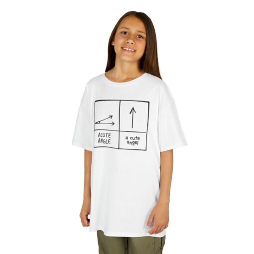 Acute Angle / A Cute Angel Kids T-Shirt – Smart & Silly Fun - Image 2