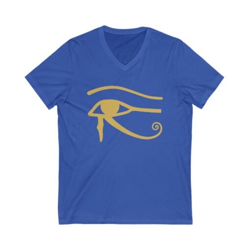 Eye of Horus Unisex V-Neck T-Shirt – Ancient Symbol, Modern Edge - Image 5