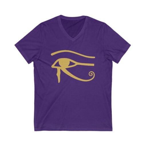 Eye of Horus Unisex V-Neck T-Shirt – Ancient Symbol, Modern Edge - Image 8