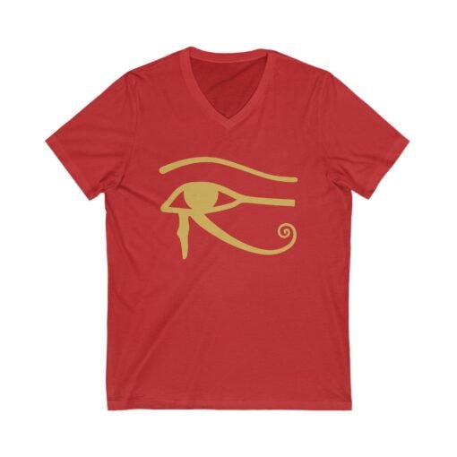 Eye of Horus Unisex V-Neck T-Shirt – Ancient Symbol, Modern Edge - Image 9
