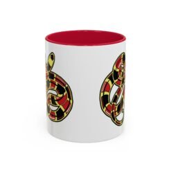 Alternative view of Curled Coral Snake Color Accent Mug – Bold & Wild