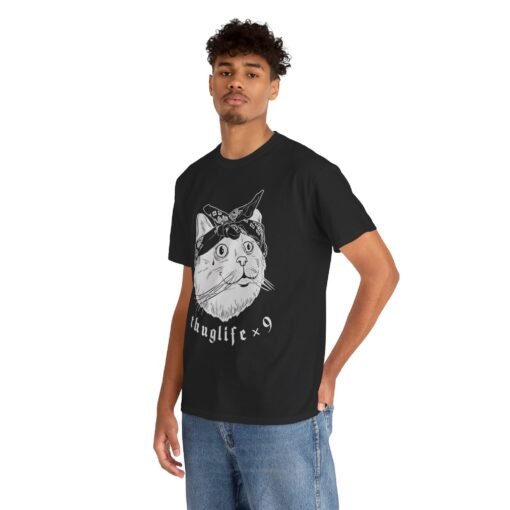 😼🎤 Thuglife x9 Unisex T-Shirt – Street Smarts, Cat Style - Image 4