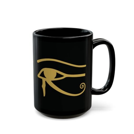 Eye of Horus Black Mug – Ancient Protection & Timeless Style - Image 11