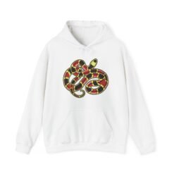 Curled Coral Snake Unisex Hoodie – Bold & Venomous Style