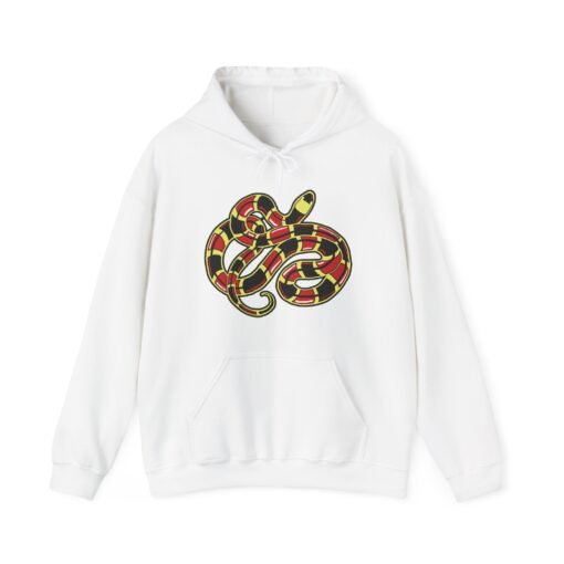 Curled Coral Snake Unisex Hoodie – Bold & Venomous Style