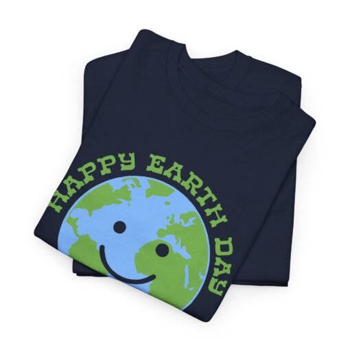 "Happy Earth Day" Smiling Planet Unisex T-Shirt - Image 2