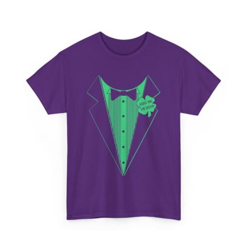 Kiss Me I’m Irish Unisex T-Shirt – Shamrock Tuxedo Edition - Image 17