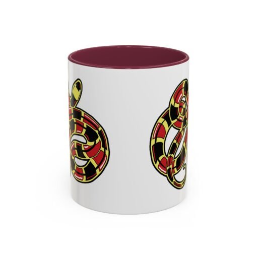 Curled Coral Snake Color Accent Mug – Bold & Wild - Image 9