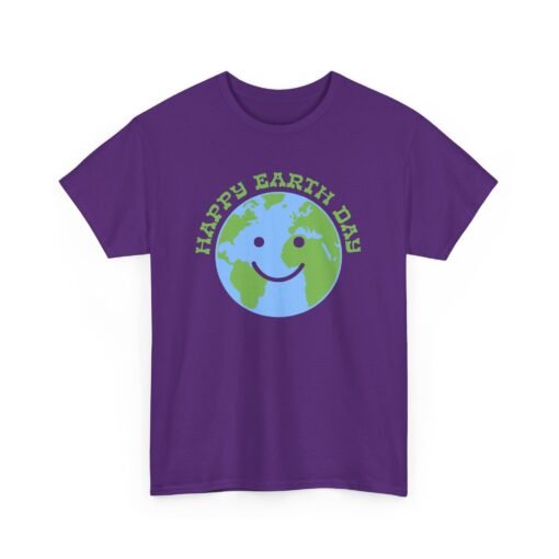"Happy Earth Day" Smiling Planet Unisex T-Shirt - Image 14