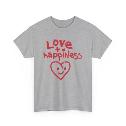 Love + Happiness Unisex T-Shirt – Feel-Good Vibes in Every Stitch - Image 12