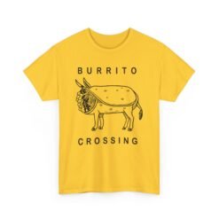 🌯🐴 Burrito Crossing Unisex T-Shirt – Warning: Deliciously Absurd