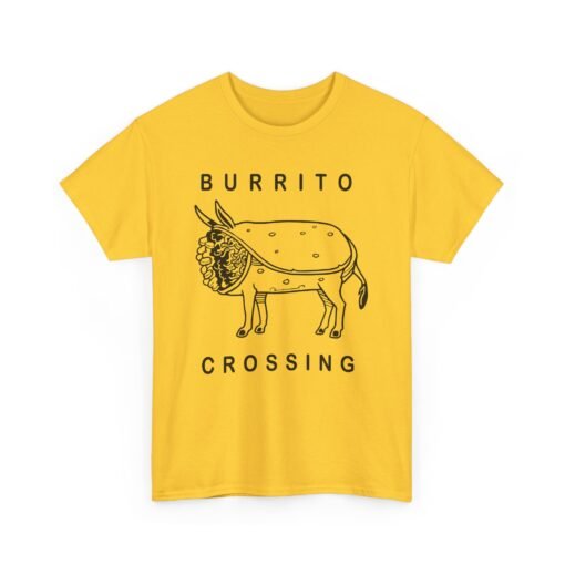 🌯🐴 Burrito Crossing Unisex T-Shirt – Warning: Deliciously Absurd