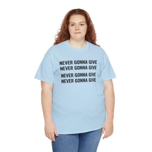 "Never Gonna Give" Loop Lyric Unisex T-Shirt – Rickrolled in Style - Image 5