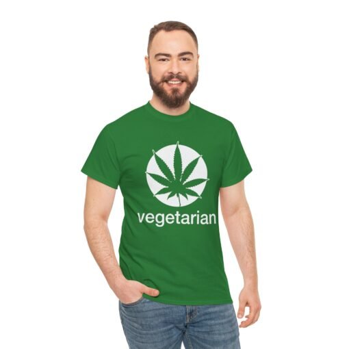 🌿🥦 Vegetarian Unisex T-Shirt – Powered by Plants (Sort Of) - Image 4