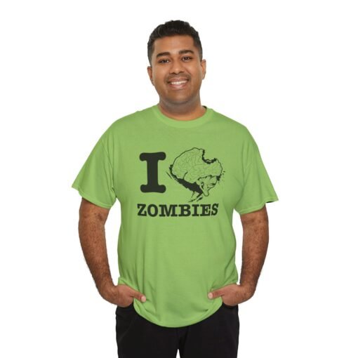 🧠❤️‍🔥 I Love Zombies Unisex T-Shirt – Brains Are the Way to the Heart - Image 5