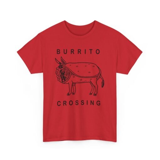 🌯🐴 Burrito Crossing Unisex T-Shirt – Warning: Deliciously Absurd - Image 19