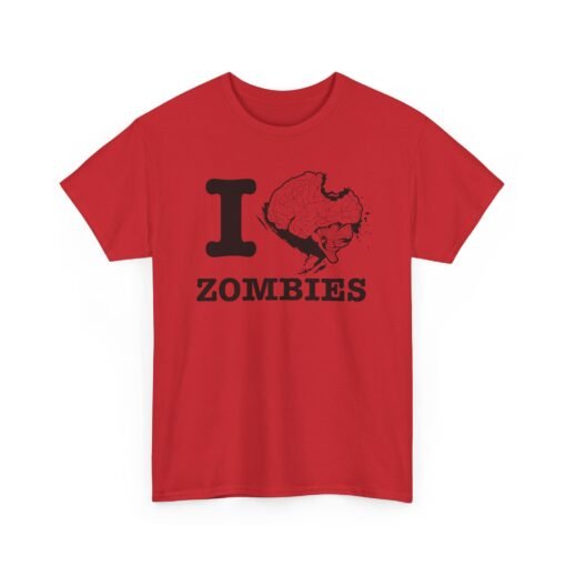 🧠❤️‍🔥 I Love Zombies Unisex T-Shirt – Brains Are the Way to the Heart - Image 20