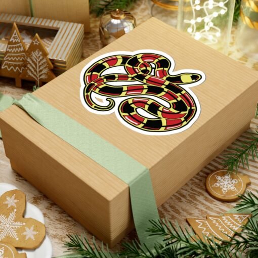 Curled Coral Snake Indoor Sticker – Striking & Stylish - Image 3
