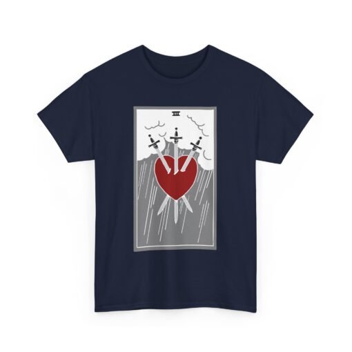 🖤🔮 Three of Swords Unisex T-Shirt – Heartbreak Meets Mysticism - Image 18