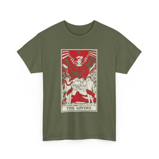 The Lovers Tarot Card – Unisex Mystical Tee - Image 12