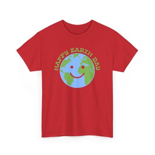 "Happy Earth Day" Smiling Planet Unisex T-Shirt - Image 15