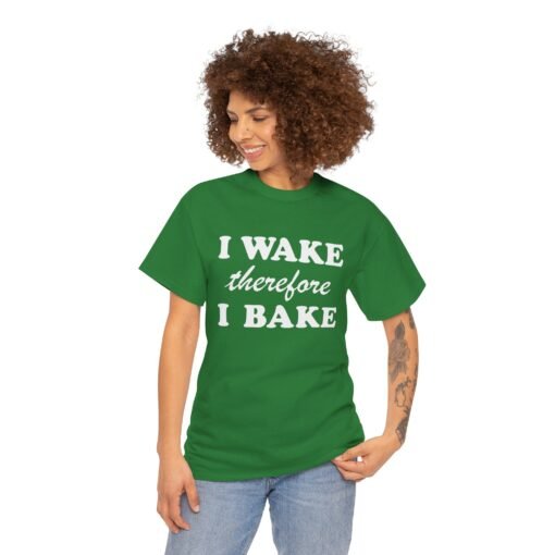 🌞🔥 I Wake Therefore I Bake Unisex T-Shirt – Morning Motivation, Elevated - Image 5