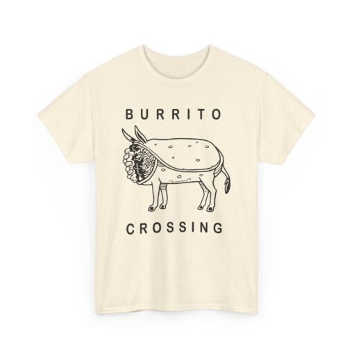 🌯🐴 Burrito Crossing Unisex T-Shirt – Warning: Deliciously Absurd - Image 14